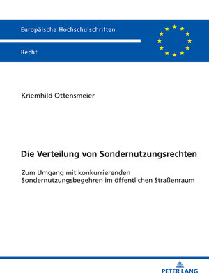 cover image of Die Verteilung von Sondernutzungsrechten